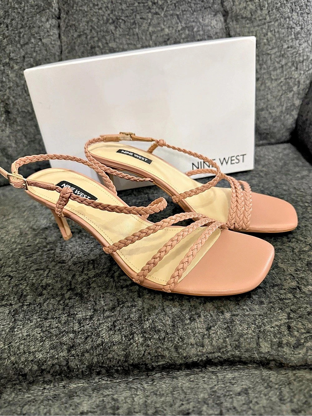Nine West Strappy Heels in Pink US 7.5 Like New